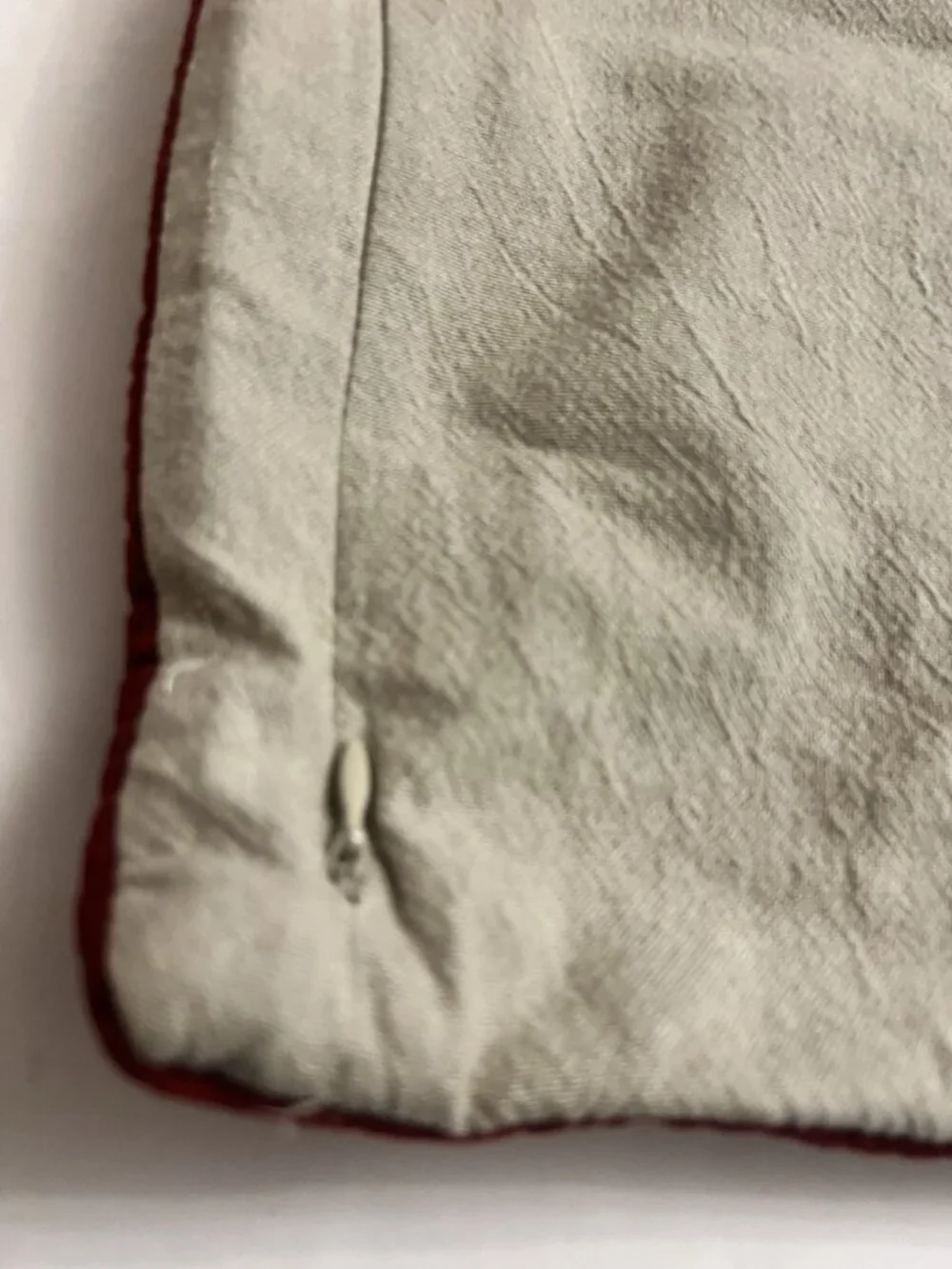 Pottery Barn Everywhere Velvet Pillow Cover 14 x 20 ~ Red Quilted
